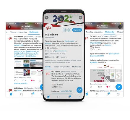 Gestión y manejo de la cuenta de twitter. GIZ Mexico